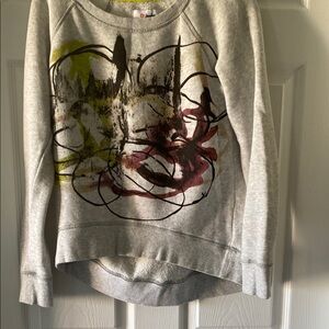 Abstract Print Gray Sweatshirt never been worn